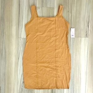 NWT Wild Fable Camel Sleeveless Bodycon Mini Scoop Neck Dress Size L, XL